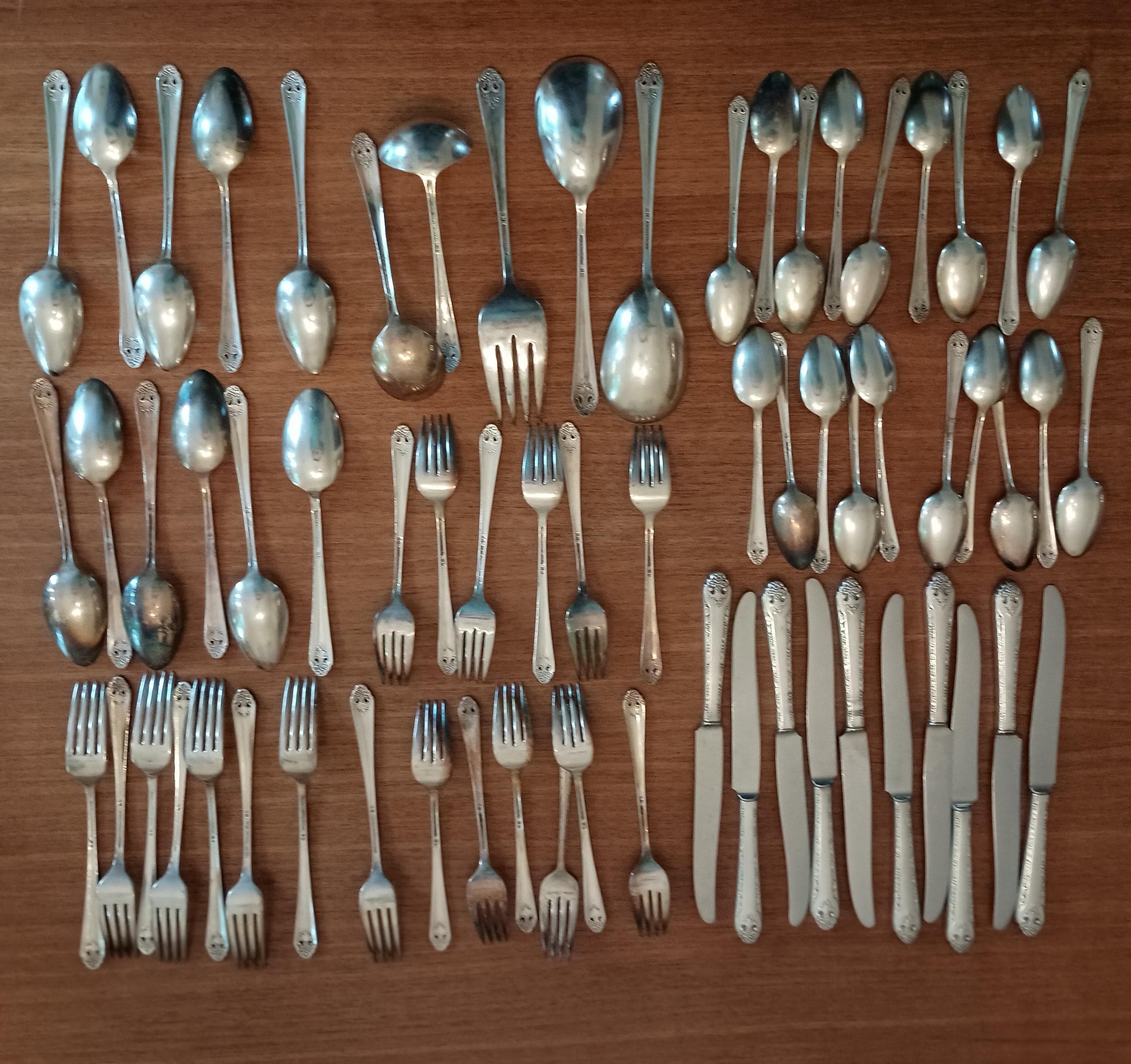 Sterling Silver Complete Silverware Set - Etsy