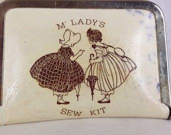 Vintage Sewing Kit / Travel Sewing Kit / Sewing Kit Purse / Mini Sewing Kit / M' Lady's Sew Kit / Coin Purse Mending Kit