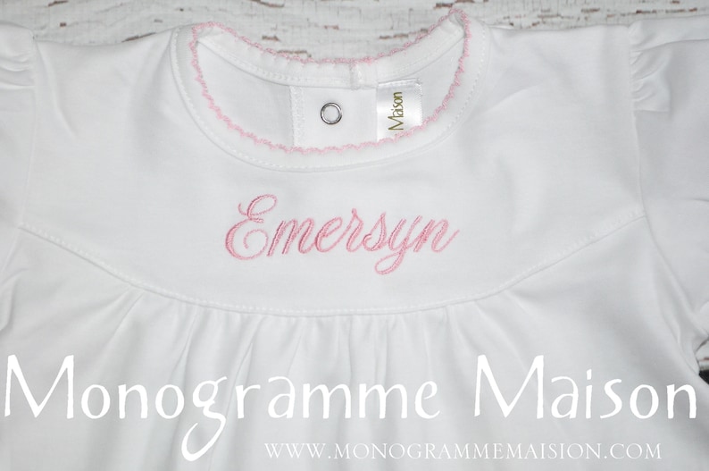 Baby Girl Gift Girls Spring Monogrammed Dress Ruffles Baby Girl Dress Baby Shower Gift Baby Girl Outfit Bloomers Pima Cotton