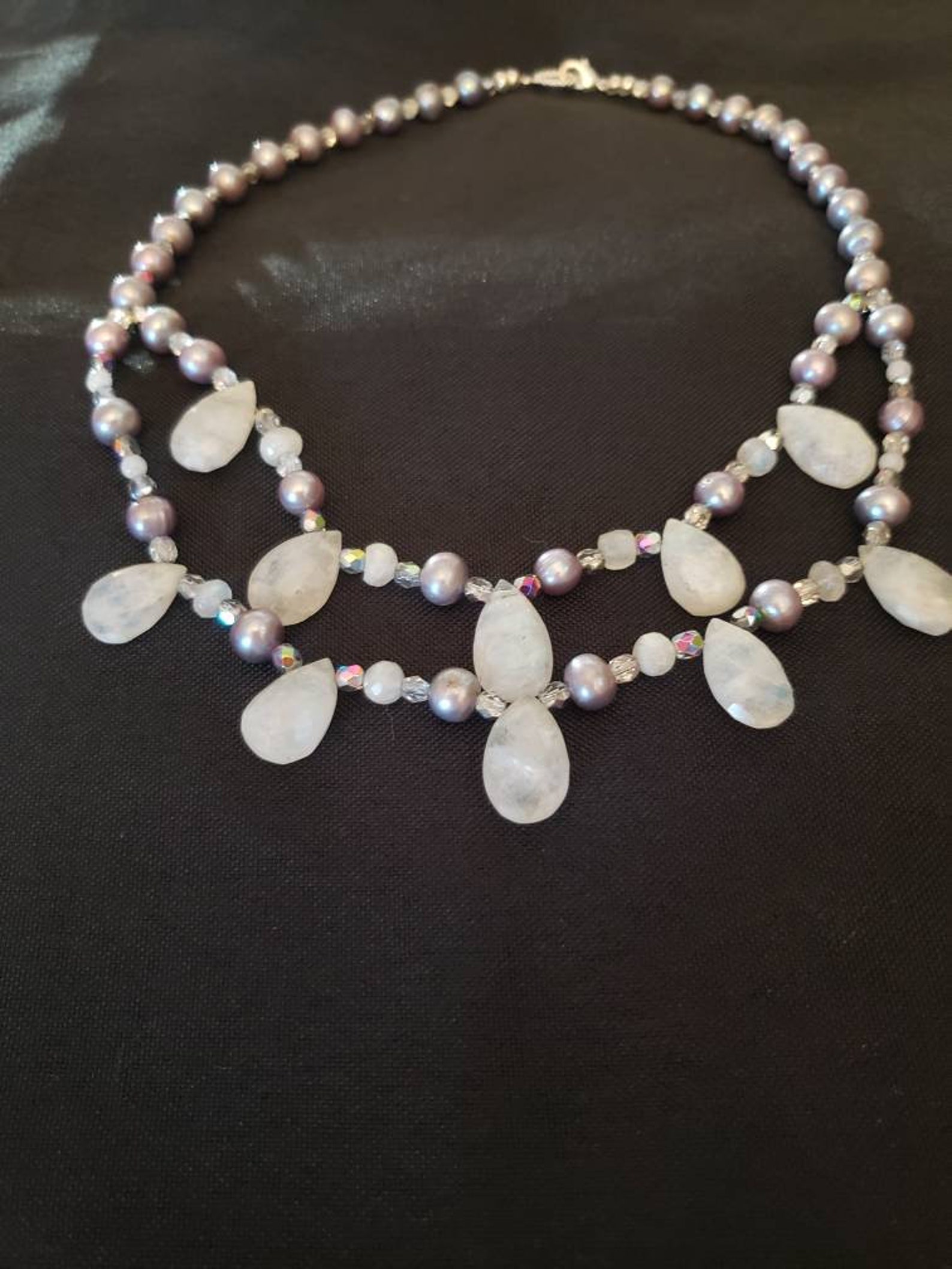 Moonstones and pearls | Etsy