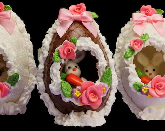 Handcrafted Small Non-Edible Faux Sugar Peek-A-Boo Egg