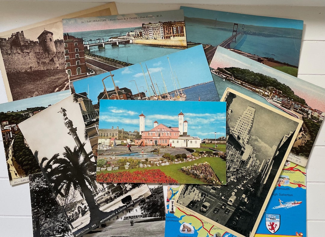 Vintage Postcards From Around the World - Random Set of 10 - Etsy