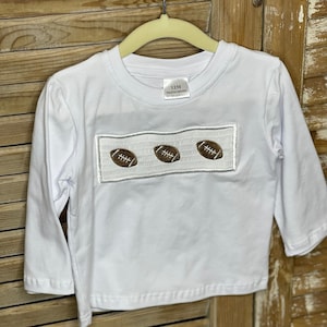 Smocked Football Baby Boy/Boy&#39;s Long Sleeve Shirt