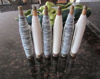 SALE 6 Vintage Nostepinne Wood Yarn Spool Winders - Yarn Winder - Collectible -Yarn Tool - Knitting Crocheting Tools Notions - Thread Spool