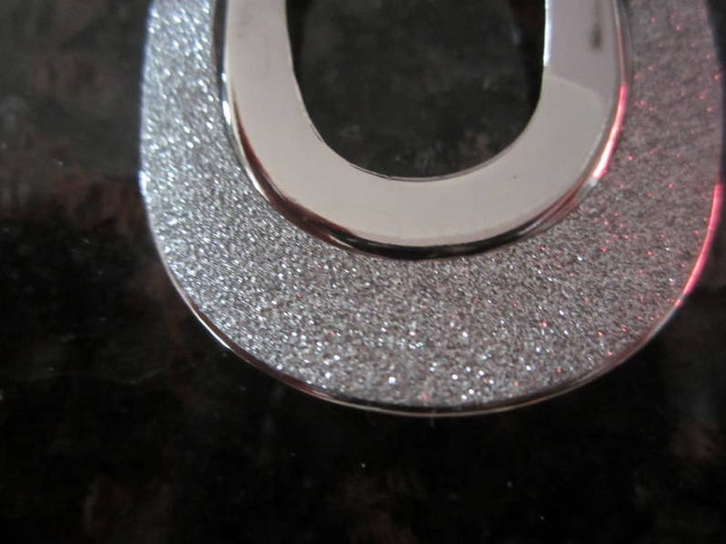 SALE Lrg Silver Crushed Diamond Look Earrings Jewelry | Etsy