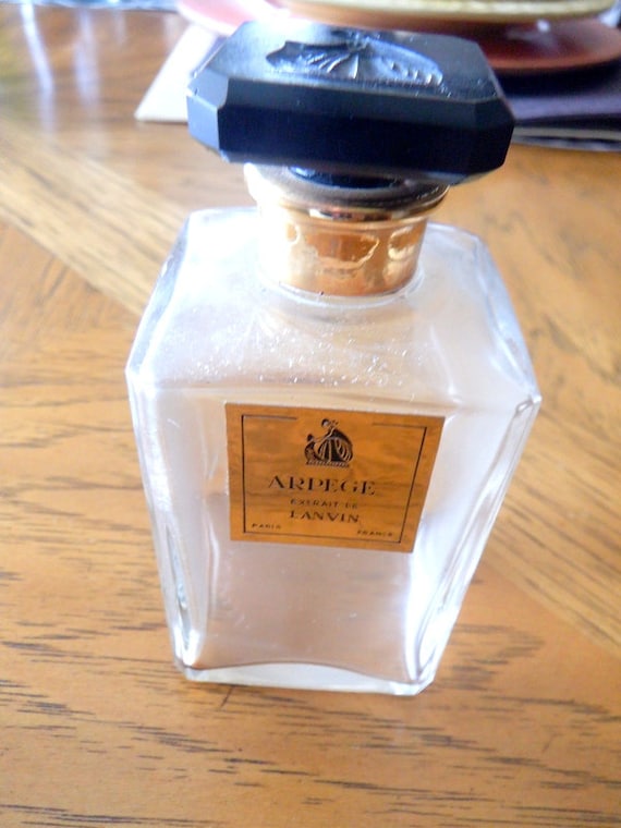 Arpege Lanvin Perfume Bottle - Vanity Item - Collectible Perfume Bottles - Collectibles - Arpege Bottle -