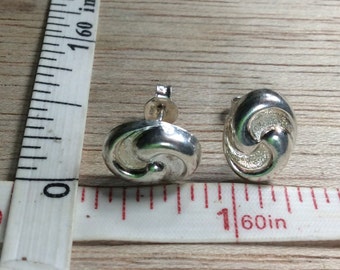 Vintage Amco 120th 10k 3.8g Gold Filled Blue Stone Earrings Used