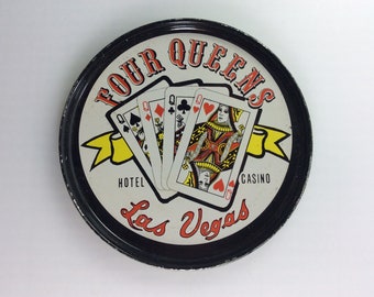 FREE SHIPPING* CASINO PLAYING CARDS FOUR QUEENS HOTEL LAS VEGAS 2 USED DECKS 