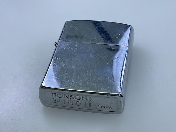 Vintage Ronson Lighter Silver Toned Wind II Untested Not