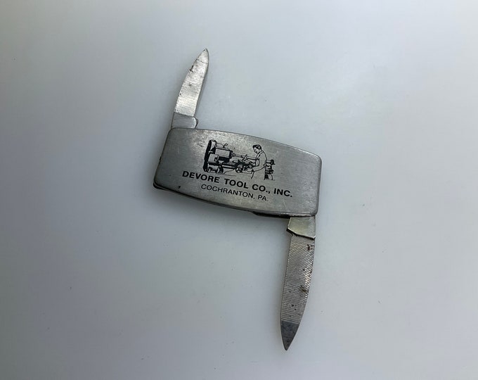Vintage Zippo Pocket Knife Devore Tool Co Cochranton Pa Used Etsy