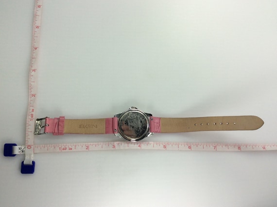 Vintage Elgin Wrist Watch Mother of Pearl With Open Heart Design