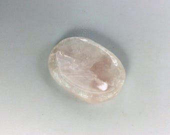 Vintage Palm Worry Stone Pink Rose Quartz Our Pick Used