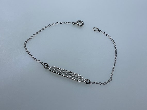 Vintage 6.75” Bracelet Sterling Silver 925 Chain With Vintage 6.75” Bracelet Sterling Silver 925 Chain With