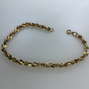 Vintage 8.5” Bracelet Gold Toned Chain Used