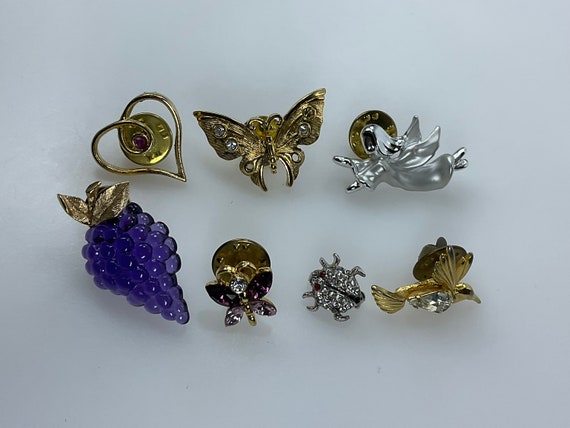 Vintage Lot Of 7 Pins Assorted Designs As Is Used - image 1