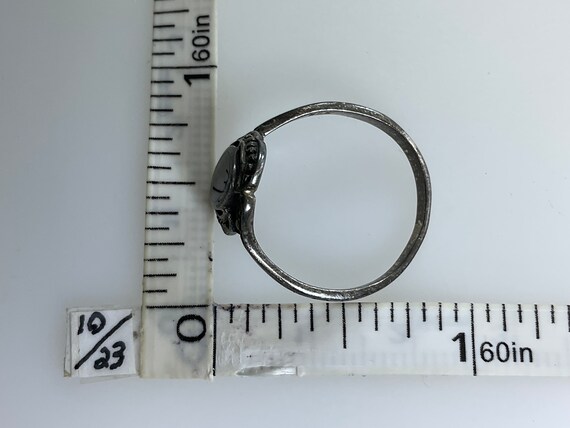 Vintage Ring Size 7.5 Sterling Silver 925 Oval Bl… - image 2