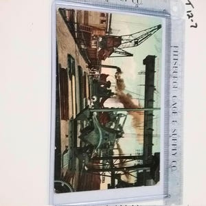 Conneaut Harbor Shipyard Postcard 1930s