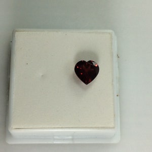 Vintage Gemstone Stone Supply Garnet Faceted Heart New Old Stock