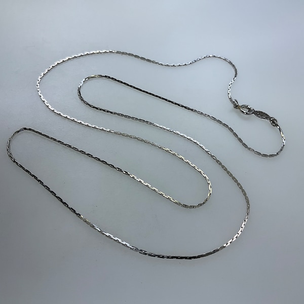 Vintage Napier 28” Necklace Silver Toned Chain Used