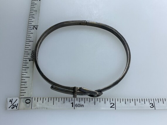Vintage 7.5” Bracelet Sterling Silver 925 Hinged … - image 2
