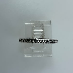 Vintage Ring Size 8.25 Sterling Silver 925 Textured Band Used
