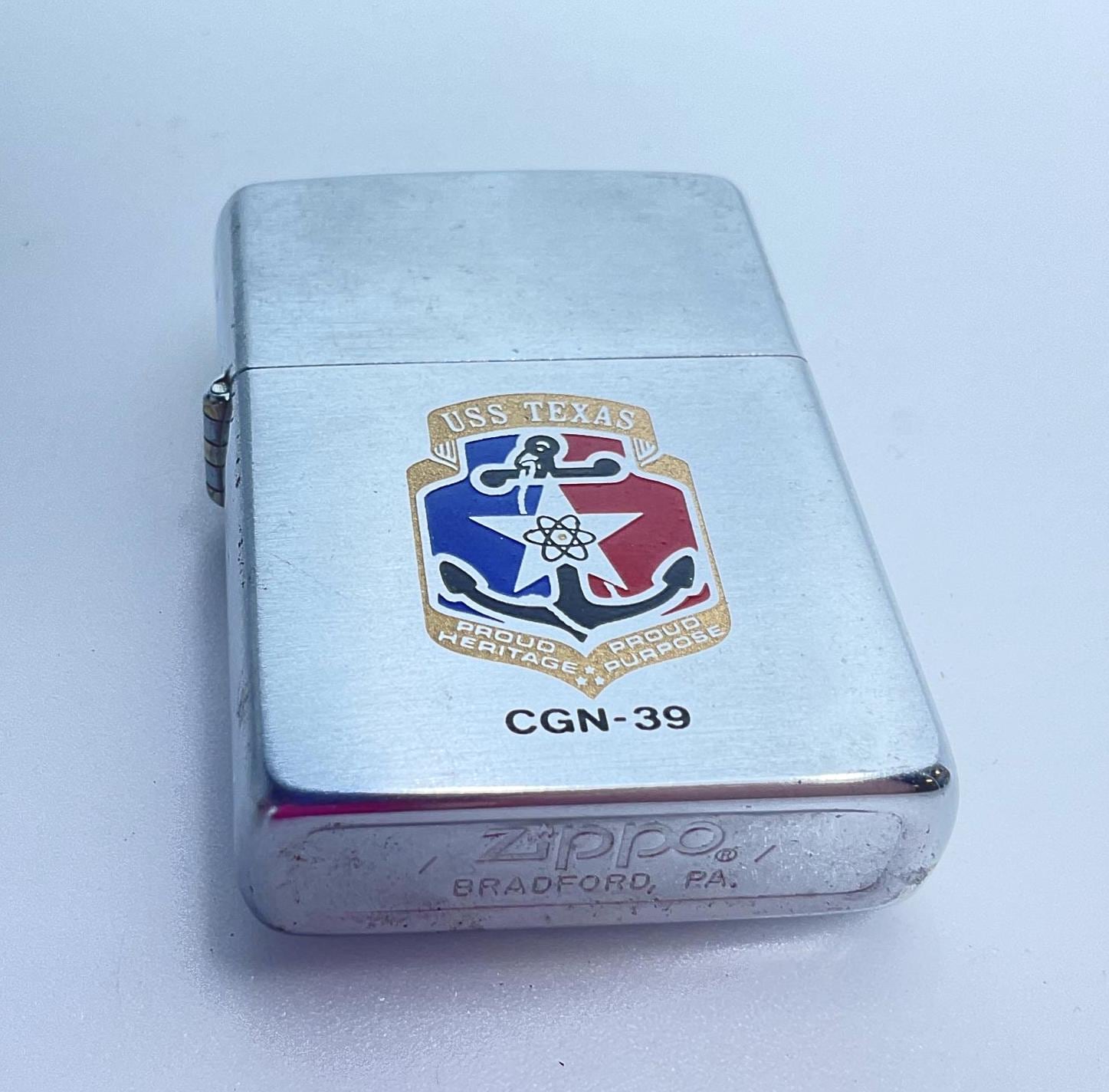 Vintage 1980 Zippo Lighter USS Texas CGN 39 Untested Used - Etsy