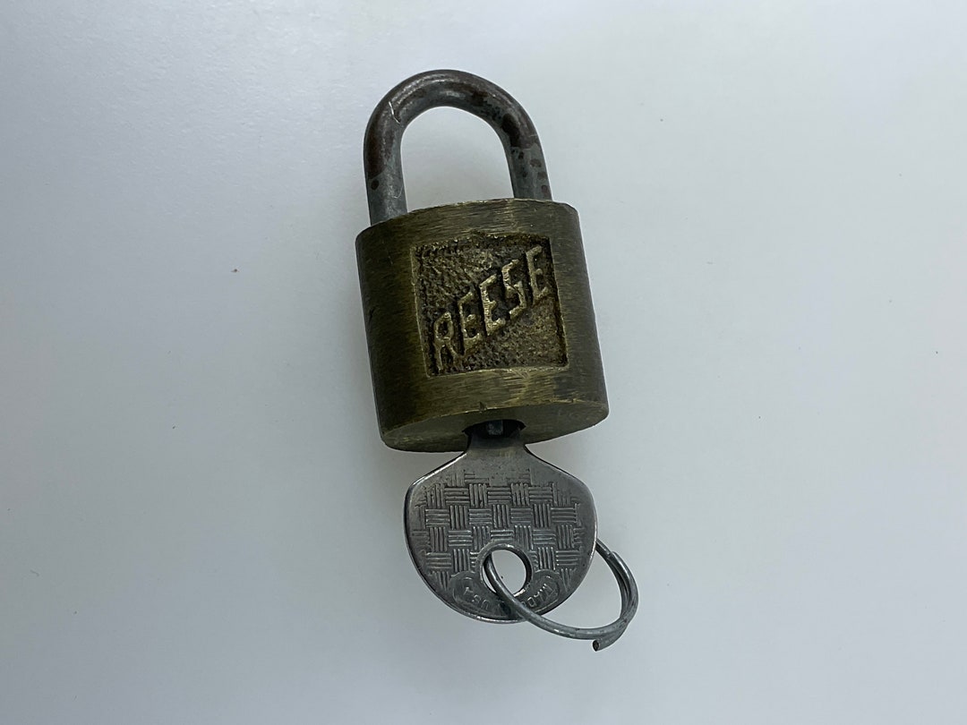 Vintage Reese Lock Padlock With Key Works Used Etsy