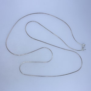 Vintage 22” Necklace Sterling Silver 925 Snake Chain Used
