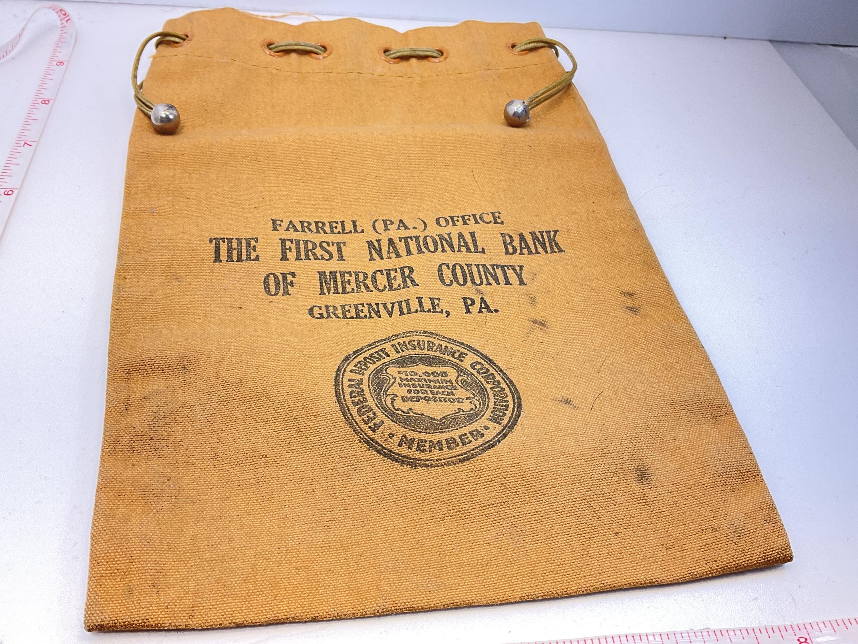 Vintage Bank Money Bag - Etsy