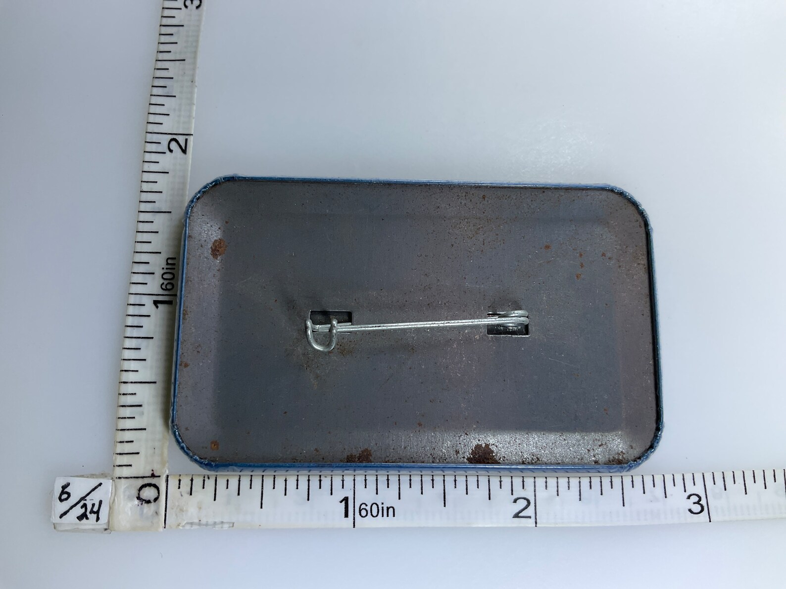 Vintage Pin Back Button Rectangle Battleship Wisconsin BB 64 the ...