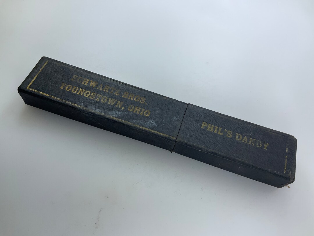 Vintage Schwartz Bros Straight Razor Box Only Phils Dandy Black Used Etsy