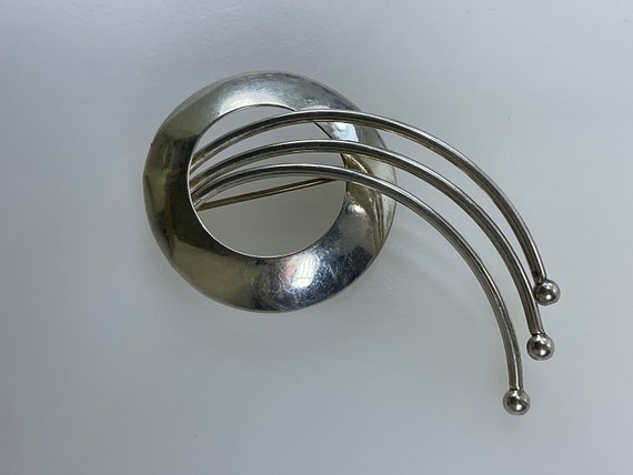 Vintage Pin Brooch Sterling Silver 925 Abstract C… - image 1
