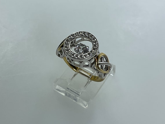 Vintage Ring Size 5 Sterling Silver 925 Gold Wash… - image 1