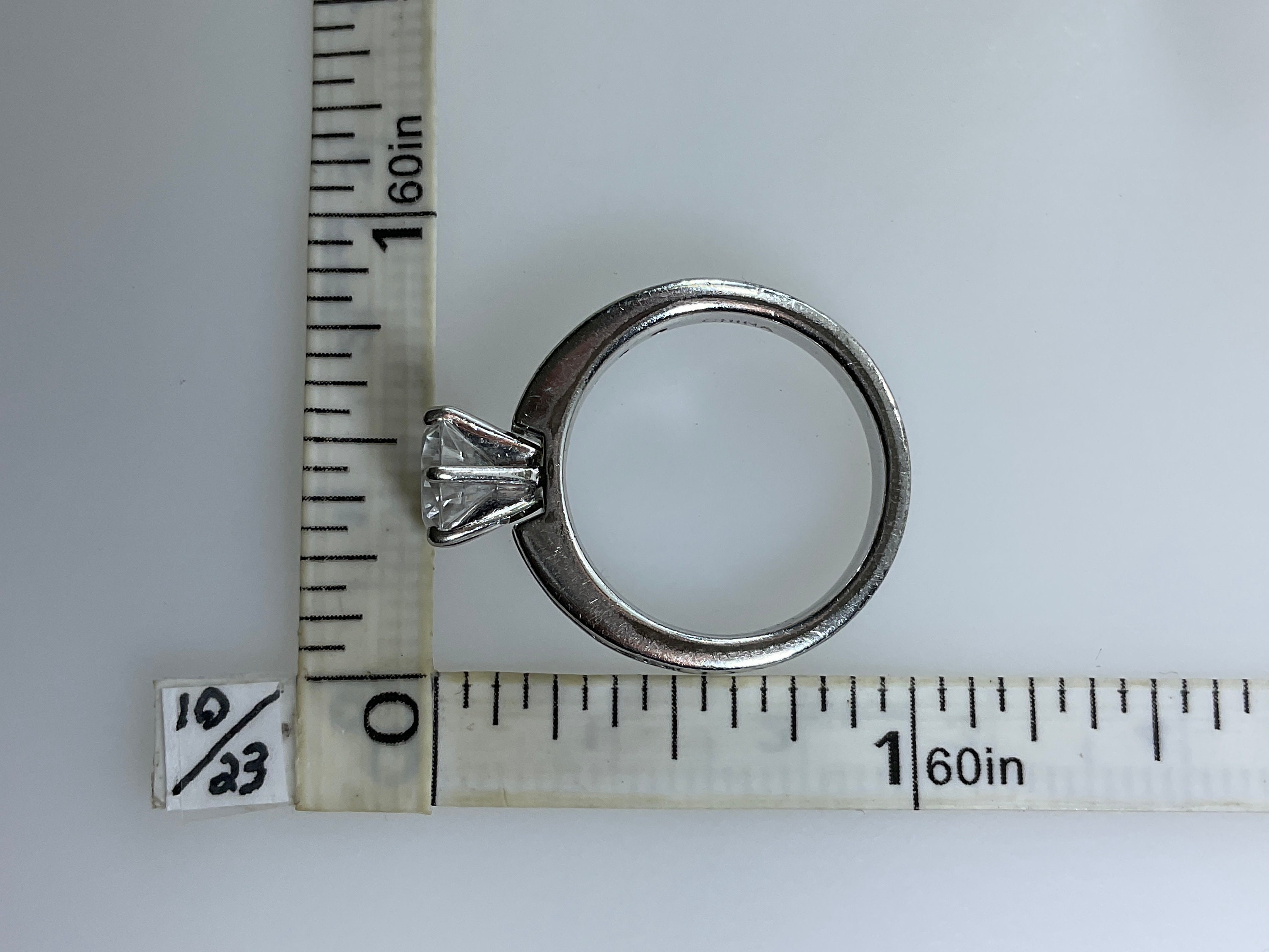Vintage Ring Size 6.5 Sterling Silver 925 Clear Stones Used