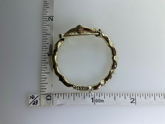 Vintage Gerrys Pin Brooch Gold Toned Circle Used - image 2