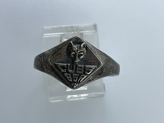 Vintage Ring Size 10 Sterling Silver 925 Boy Scou… - image 1