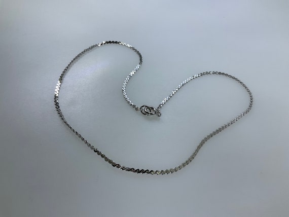 Vintage 15” Necklace Silver Toned Chain Used - image 1