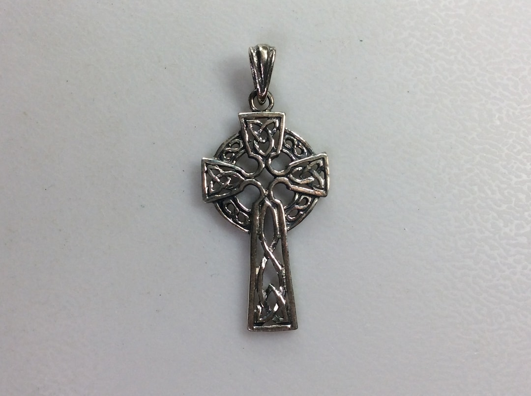 Vintage Pendant Sterling Silver 925 Cross Celtic Knot Design Used - Etsy