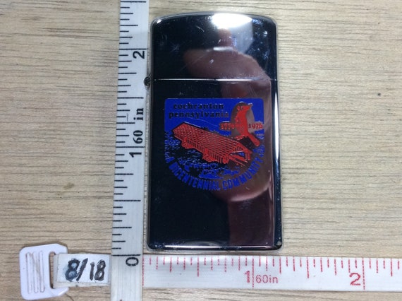 Vintage 1976 Zippo Lighter Cochranton Pennsylvania A Bicentennial