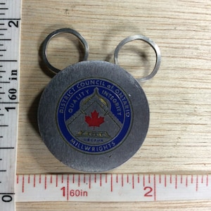 Vintage Keychain District Council Of Ontario Millwrights Used