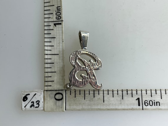 Vintage Pendant Sterling Silver 925 Initial B Wit… - image 2
