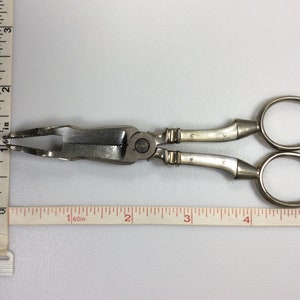 Vintage Scissor Style Mystery Tool Mother Of Pearl Used