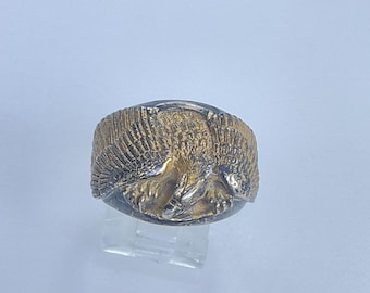Vintage Keepsake Ring Size Sterling Silver 925 Gold Washed