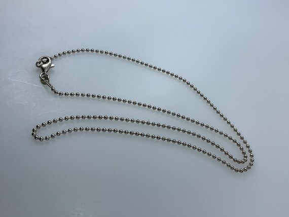 Vintage 18” Necklace Sterling Silver 925 Ball Chain Used
