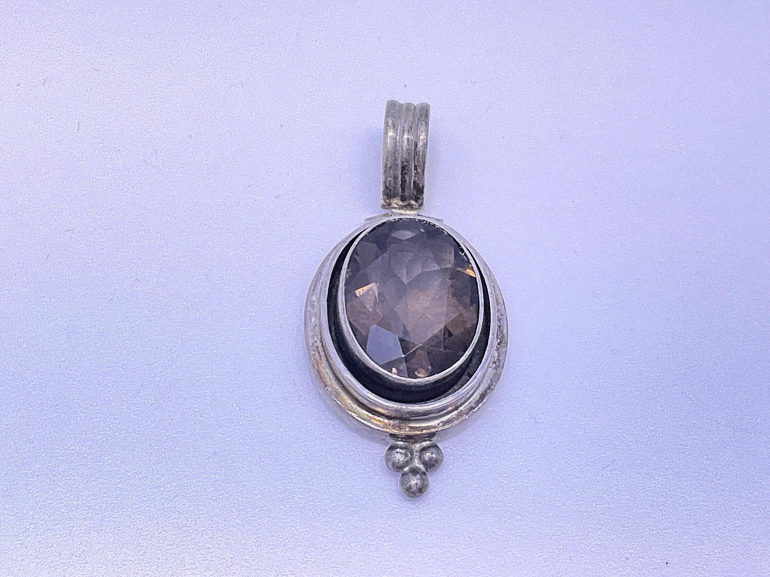 Antique Smokey Quartz Necklace - Etsy