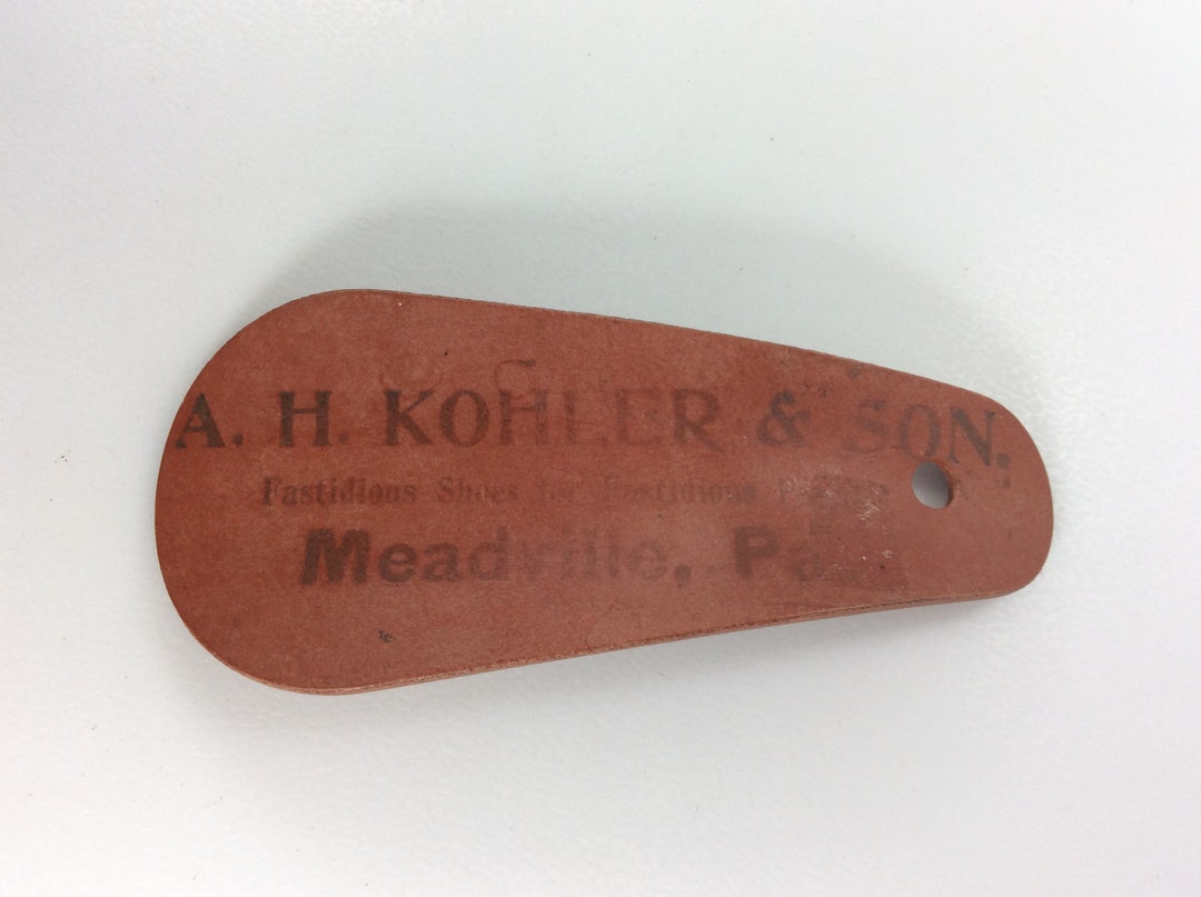 Vintage Advertising Shoe Horn AH Kohler and Son Meadville Pa Used Etsy