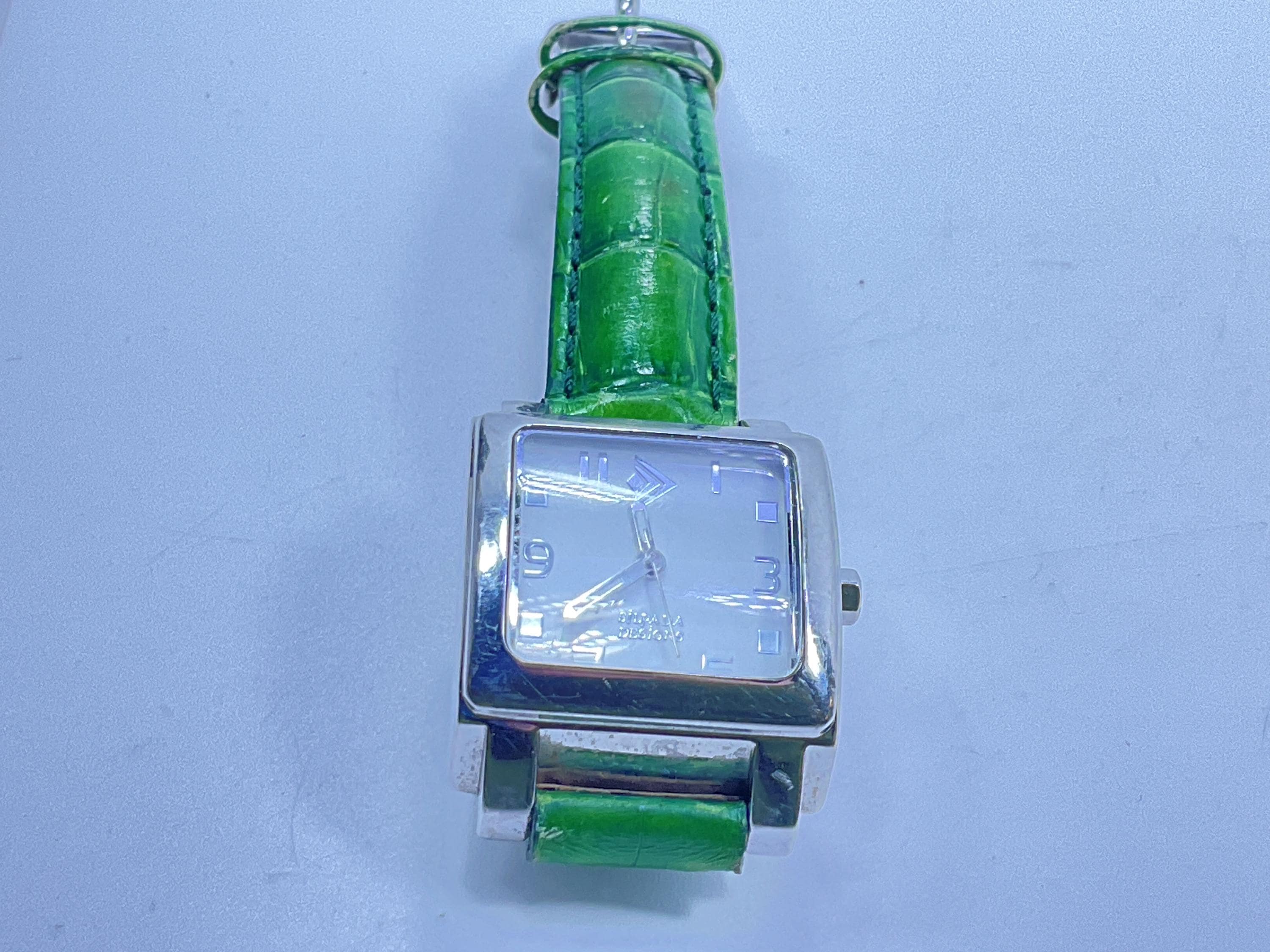 Silpada Silver Watch with Turquoise Dial Southwest Silver Tone Watch With Sculpted Eagle Feathers And  main image 3