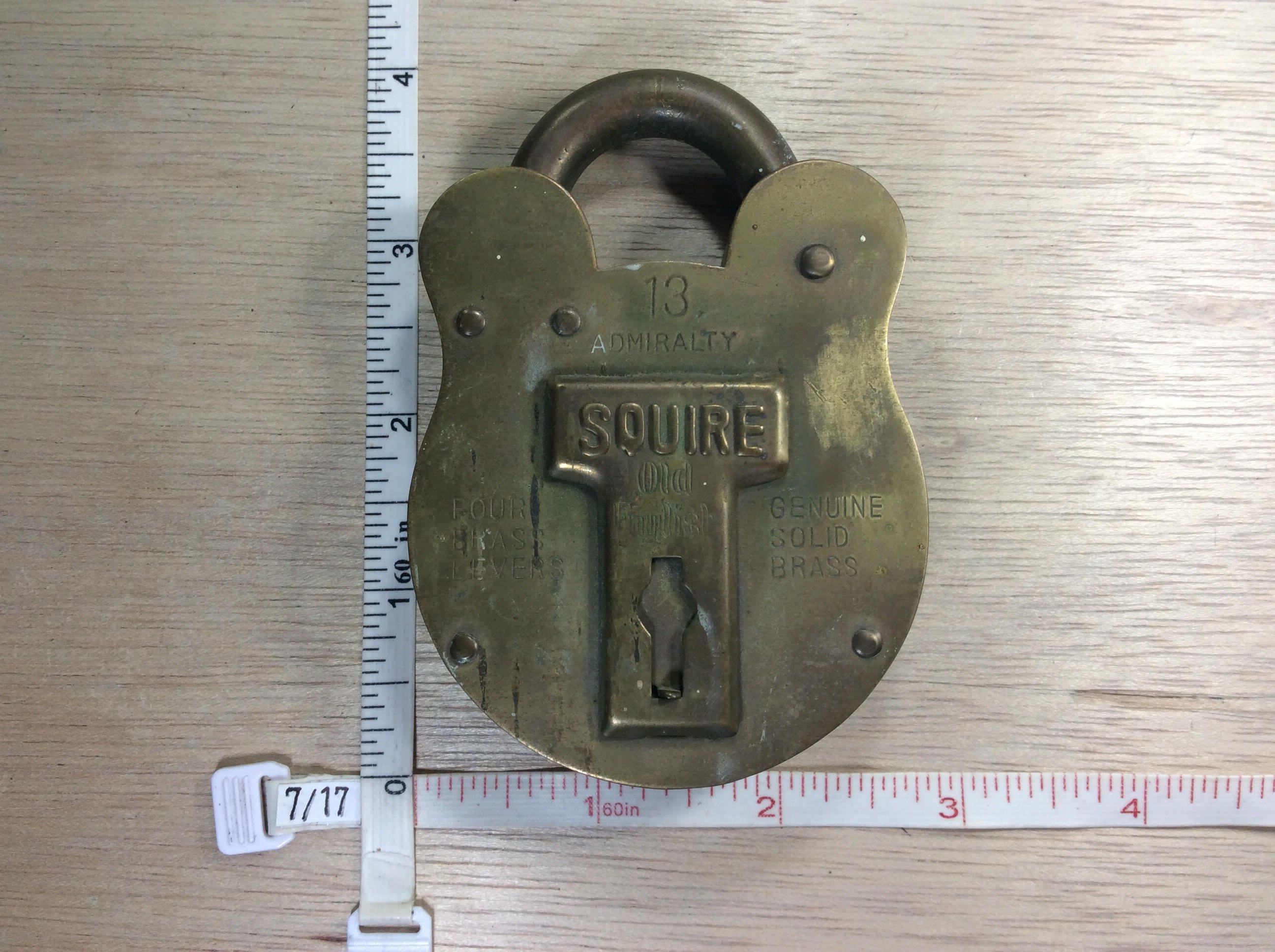 Antique Brass Lock Vintage Padlock Old English Squire Lock 