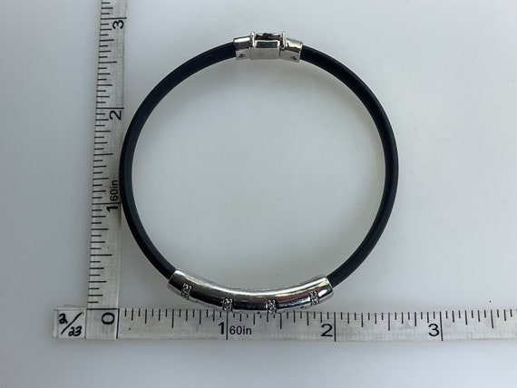 Vintage 8” Bracelet Sterling Silver 925 With Milky and Clear Vintage 8” Bracelet Sterling Silver 925 With Milky and Clear