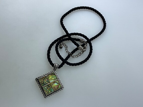 Vintage 19”-21” Necklace Silver Toned Diamond Sha… - image 1